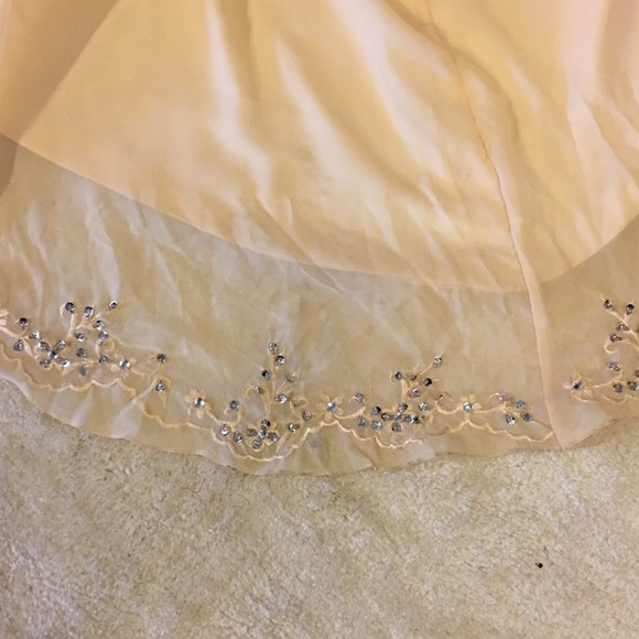 Prom Dress yellow rhinestones sequins - Picture 6 of 7